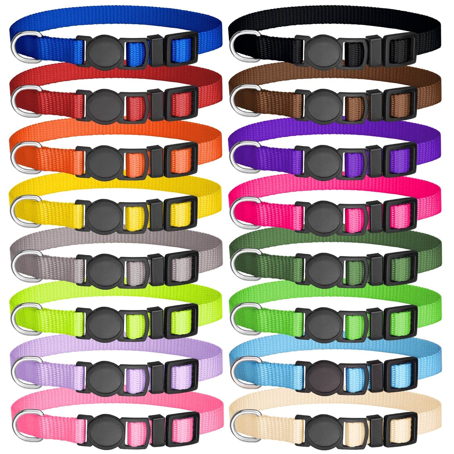 16-Pack Adjustable Puppy Safety Collars