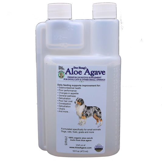 Doc Hoag’s Aloe Vera + Agave Natural Holistic Dog Supplements for Hair & Weight Loss - Also for Puppies Cats & Other Small Animals by Original Udder Balm